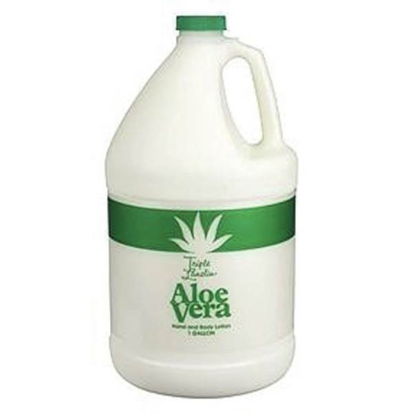 TRIPLE LANOLIN Aloe Vera Hand and Body Lotion, Gallon Model #TP-TL-60137, UPC: 017922601338