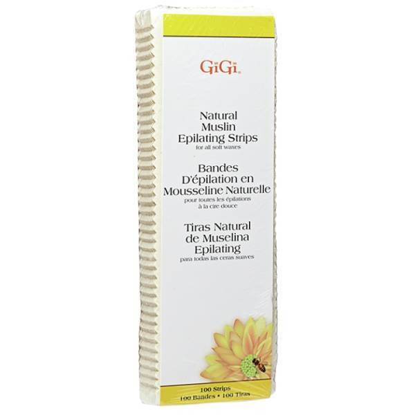 GIGI Large Nat Muslin Strips-100 Pack Model #GG-610, UPC: 073930006107