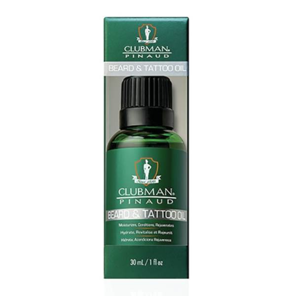 CLUBMAN Beard And Tatoo Oil 1 Oz Model #CU-28003, UPC: 070066280036