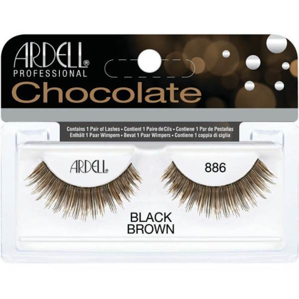 ARDELL Professional Chocolate Lashes 886 Black Brown Model #AD-61886, UPC: 074764618863