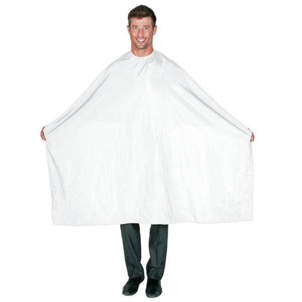 BETTY DAIN Styling Cape Antron - Snap Closure, White Model #BD-899A/S-WHT, UPC: 013534107206