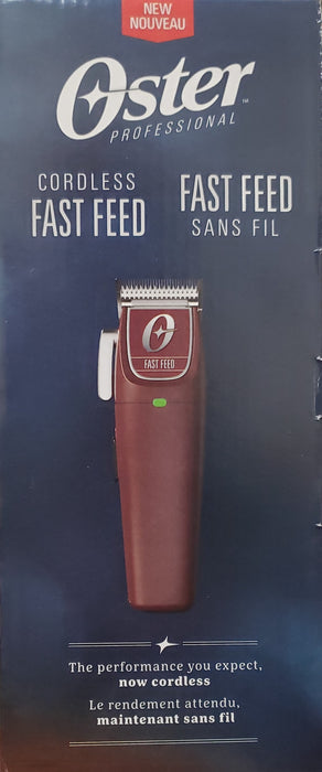 OSTER Cordless Fast Feed Clipper DUAL Voltage 110-220 Volts, Model #OS-76023-910-000, UPC: 053891156844