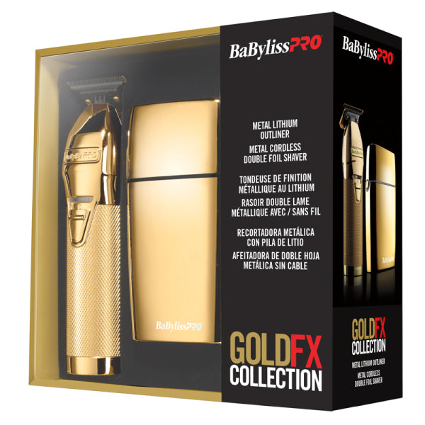 BaByliss PRO GoldFX Outlining 110-220 Volts / 50-60 Hz Trimmer & Shaver Combo Model #BB-FXHOLPK2GN, UPC: 074108461926