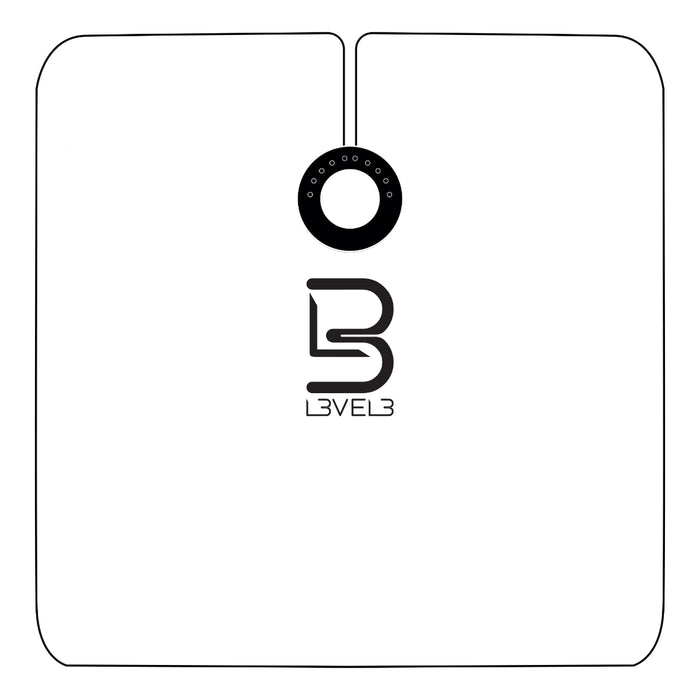 L3VEL3 Professional Rubber Neck Cutting Cape - White Model #L3-BEC005W, UPC: 850016995926