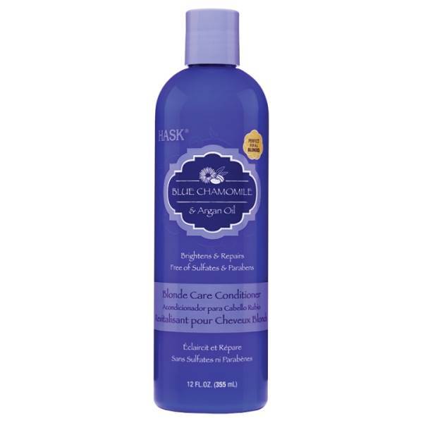 HASK Blue Chamomile With Argan Blonde Conditioner 12.0 Fl.Oz Model #HK-34352, UPC: 071164343524
