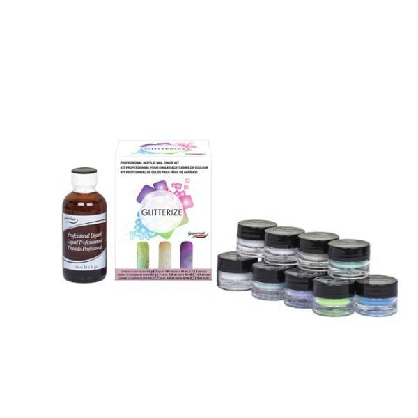 SUPERNAIL Glitterize Acrylic Kit Model #SU-51158, UPC: 073930511588