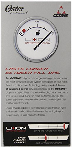 Oster Professional Octane Cordless Clipper Detachable Blade DUAL Voltage Model #076550-100-001, UPC: 034264449343