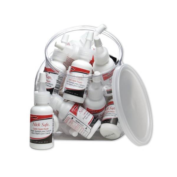 SUPERNAIL Nick Safe Styptic Powder 12 Pc Bucket Model #SU-32180, UPC: 073930321804