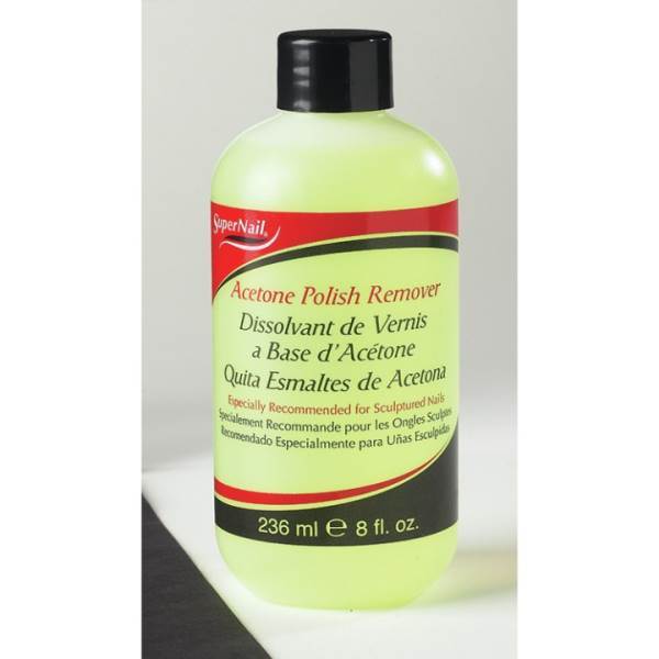 SUPERNAIL Acetone Polish Remover, 236 mL / 8 flOz Model #SU-31445, UPC: 073930314455