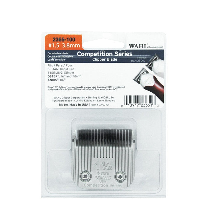 WAHL Blade Set 1247-1790 #1.5A Model #WA-2365-100, UPC: 043917236513