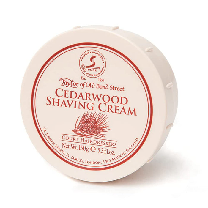 Taylor of Old Bond Cedarwood Shaving Cream, 0.33 Pound Model #YT-01012, UPC: 696770010129