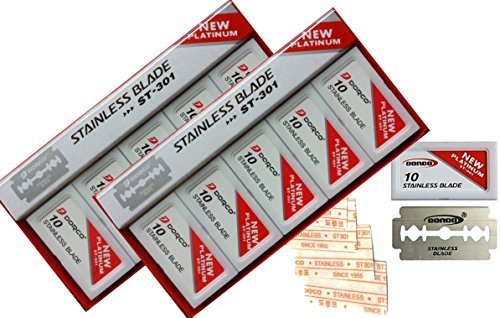 DORCO Double Edge Razor Blades Platinum Plus ST301 Count 200 blades Model #ST301-200, UPC: 802403128165