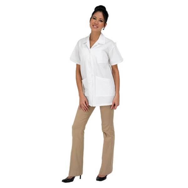 BETTY DAIN Canyon Rose Esthetician'S Jacket, White L Model #BD-893-L-WHT, UPC: 013534999337
