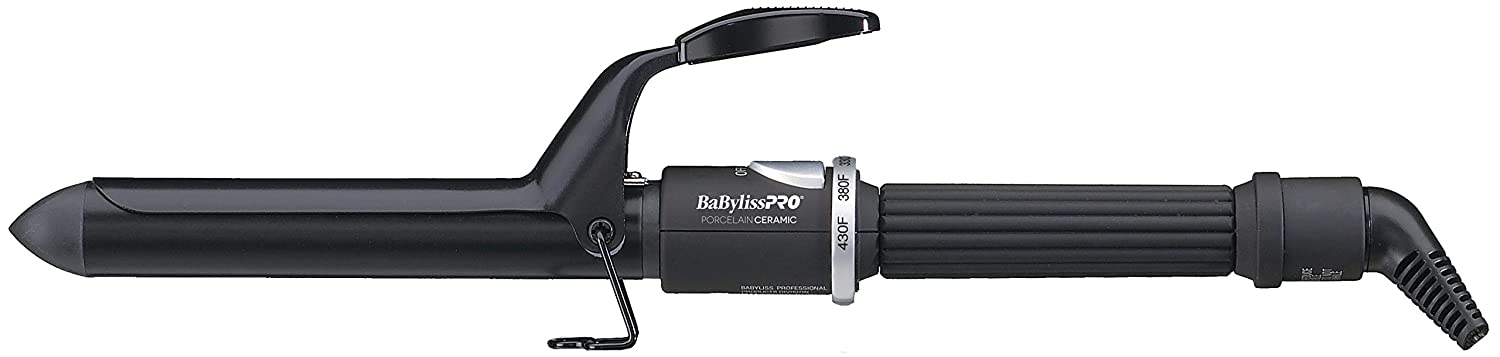 BaByliss PRO Porcelain Ceramic 1" Spring Curling Iron Model #BB-BP100SUC, UPC: 074108414441