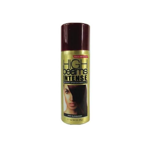 HIGH BEAMS Intense Temporary Spray On, Burgundy Model #HI-12304, UPC: 34044123043