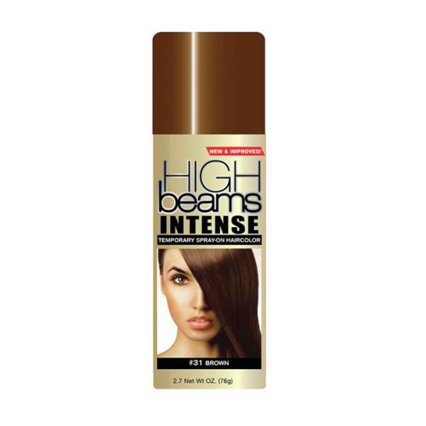 HIGH BEAMS Intense Temporary Spray On, Brown Model #HI-12306, UPC: 034044123067
