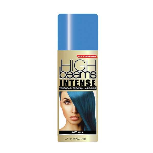HIGH BEAMS Intense Temporary Spray On, Headbangin Blue#47 Model #HI-12323, UPC: 034044123234