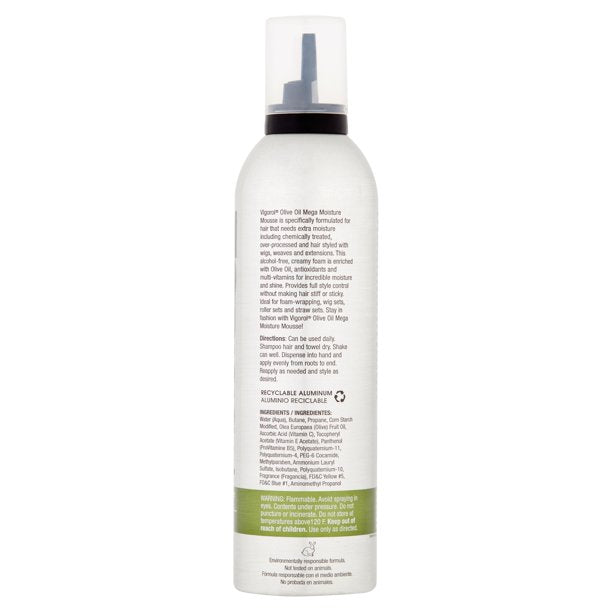 HASK Vigorol Mousse Olive Oil Mega Moisture, 12 Oz Model #HK-HA-47102A, UPC: 078319471026