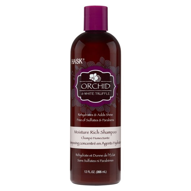HASK Orchid & White Truffle Moisture Rich Shampoo 12.0 Fl.Oz Model #HK-34330, UPC: 071164343302