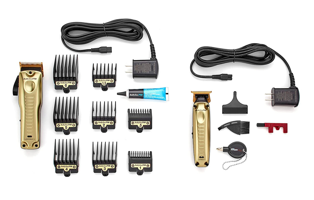 Babyliss PRO Limited Edition LO-PROFX High-Performance Clipper & Trimmer Gift Set - Gold Model #BB-FXHOLPKLP-G, UPC: 074108459589
