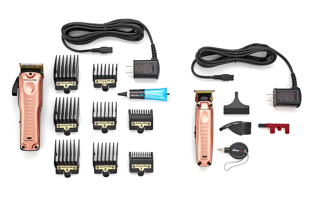 Babyliss PRO Limited Edition LO-PROFX High-Performance Clipper & Trimmer Gift Set - Rose Gold Model #BB-FXHOLPKLP-RG, UPC: 074108459640