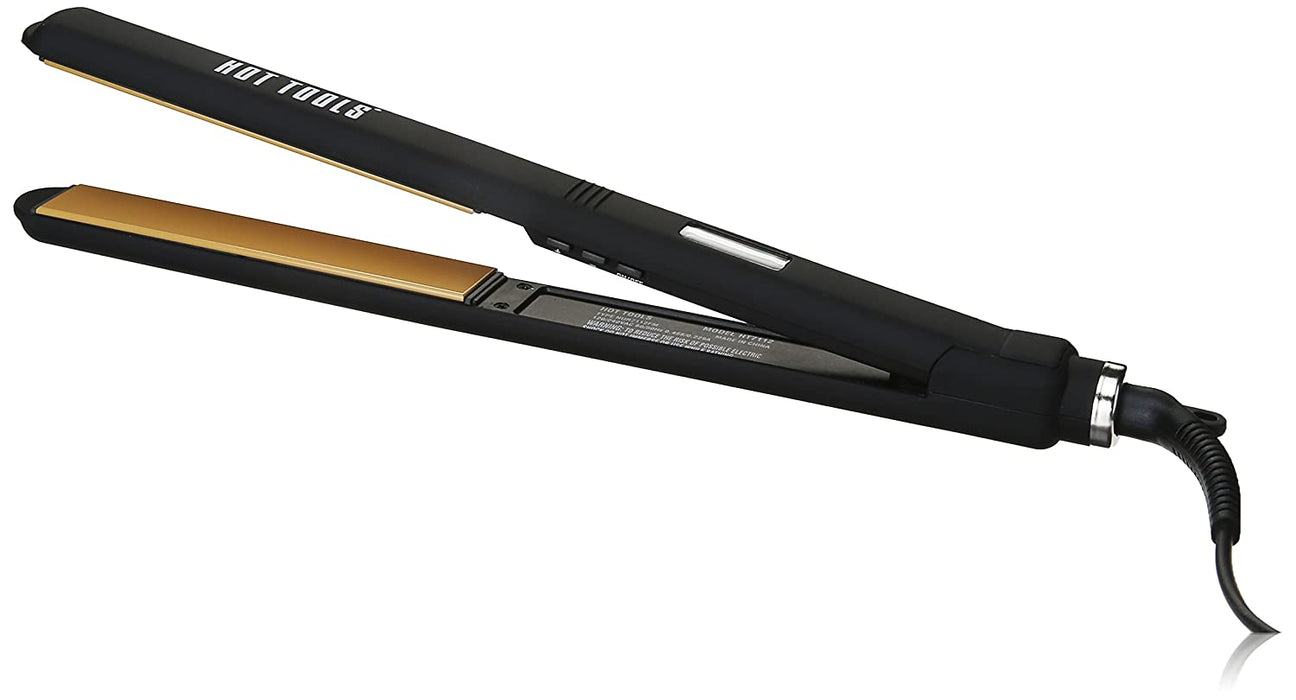 Hot Tools Nano Ceramic Digital Flat Iron with Extra-long Plates, 1 Inch Model #HO-HT7112F, UPC: 078729271124