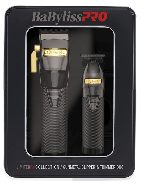 Babyliss FX3 Limited Edition Gunmetal Clipper and Trimmer Duo Kit #FXHOLPK2GMG, UPC: 074108443939