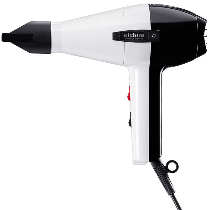 ELCHIM 2001 High Pressure Professional Hair Dryer - Black/White Model #EL-220710020