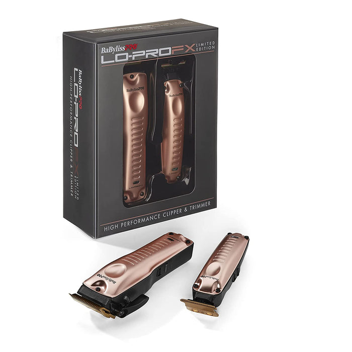 Babyliss PRO Limited Edition LO-PROFX High-Performance Clipper & Trimmer Gift Set - Rose Gold Model #BB-FXHOLPKLP-RG, UPC: 074108459640