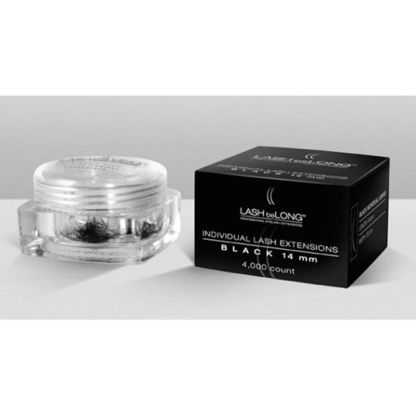 LASH BE LONG Individual Lash Extensions 4,000 count, Black 14mm Model #LH-630141, UPC: 074764630148