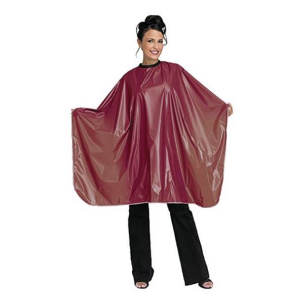 BETTY DAIN Jumbo Shampoo Cape Hook-on closure, Burgundy Model #BD-324V/N-BUR, UPC: 013534183057