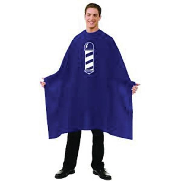 BETTY DAIN Barber Pole Cape, Royal Blue Model #BD-201S-RYL, UPC: 013534102171