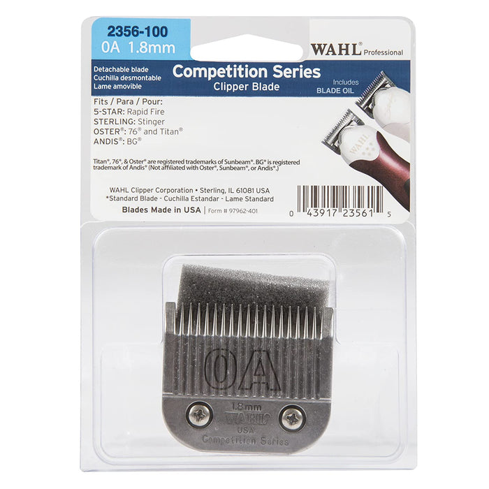 WAHL Blade Set 1247-1370 #0A Model #WA-2356-100, UPC: 043917235615