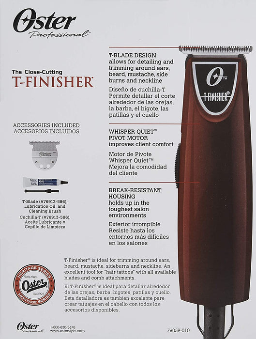 Oster T-Finisher Trimmer Model #OS-76059-010-001, UPC: 034264003873