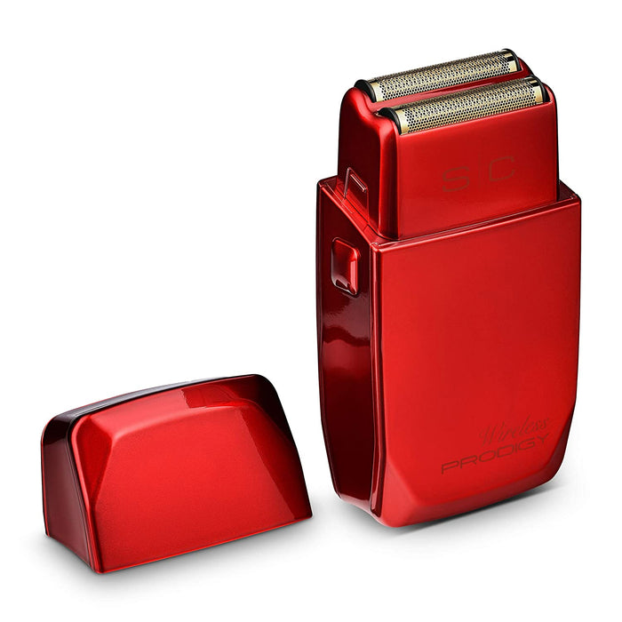 STYLECRAFT Wireless Prodigy (Shiny Metallic Red) - Professional Turbo-Charged Smart Contouring Foil Shaver Model #ZZ-SCWPFSR, UPC: 850014553661