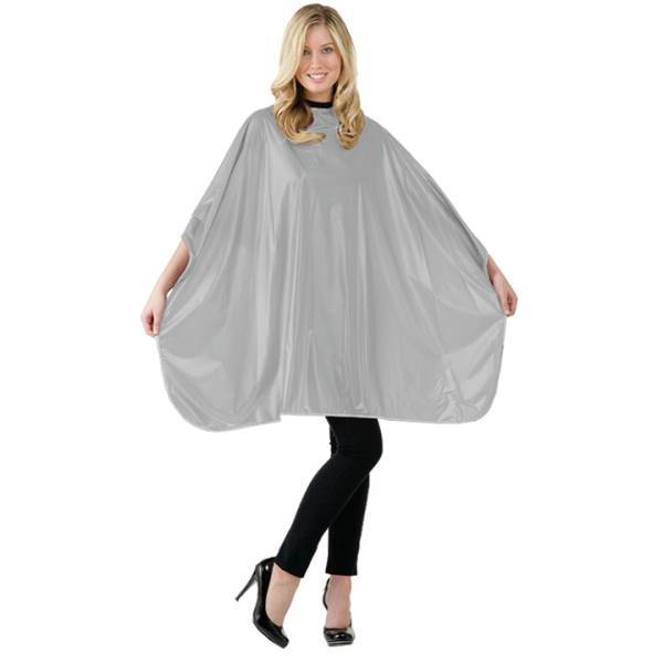 BETTY DAIN Solid Shampoo Cape Hook-on, Silver Model #BD-306NL-SIL, UPC: 013534112040