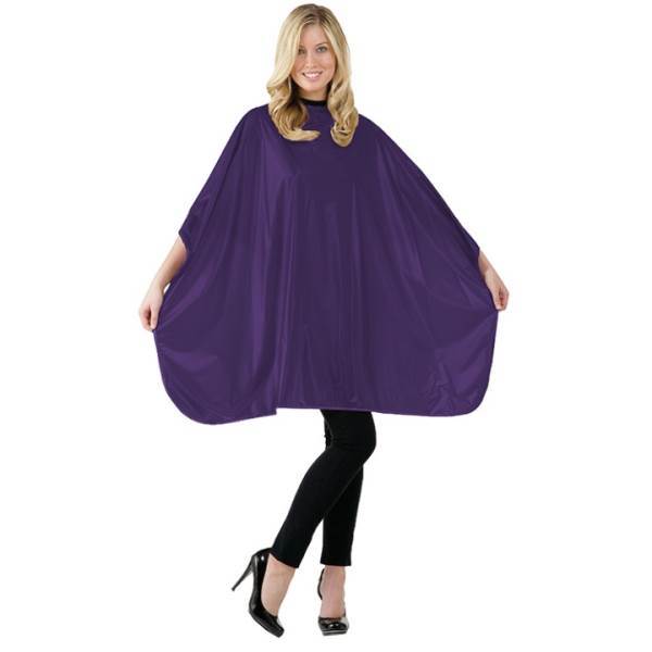 BETTY DAIN Solid Shampoo Cape Velcro, Purple Model #BD-306V-PUR, UPC: 013534115133
