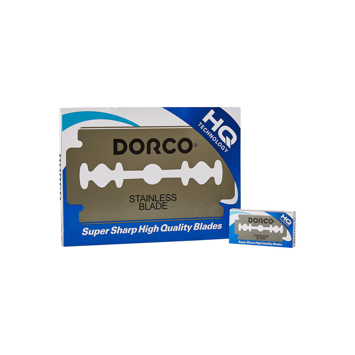 DORCO Double Edge Razor Blades - Stainless Blades Count 100 Model #ST300, UPC: 8801038200026