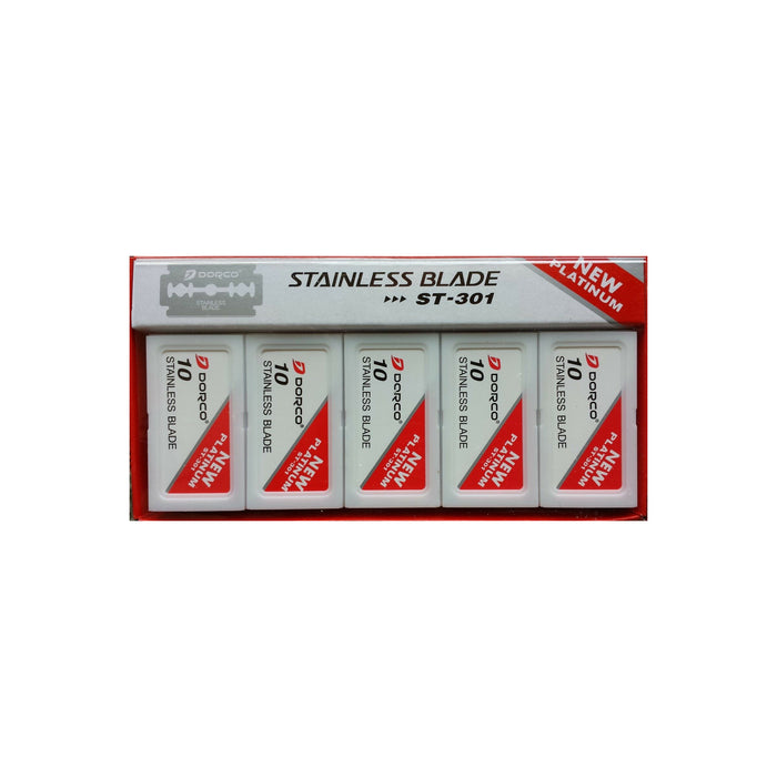 DORCO Double Edge Razor Blades Platinum Plus ST301 Count 100 blades Model #ST301, UPC: 8801038200088