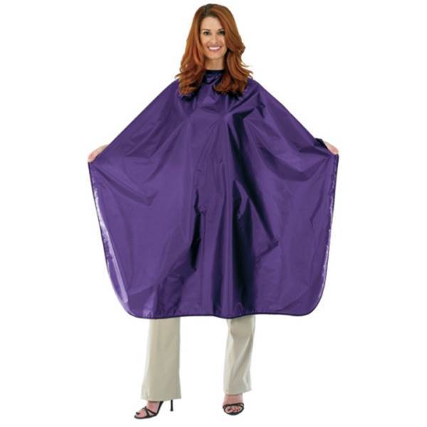 BETTY DAIN Nylon Chemical Cape Velcro Closure, Purple Model #BD-959V-PUR, UPC: 013534981097
