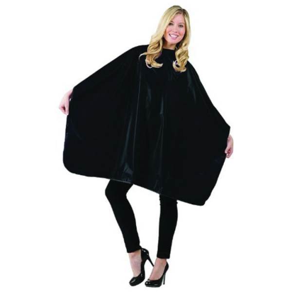 BETTY DAIN Jumbo Shampoo Cape neck lock hook closure, Black Model #BD-324NL/N-BLK, UPC: 013534182012