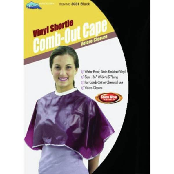 BETTY DAIN Vinyl Shortie Cape Velcro, Navy Model #BD-107V-NVY9069, UPC: 013534131133