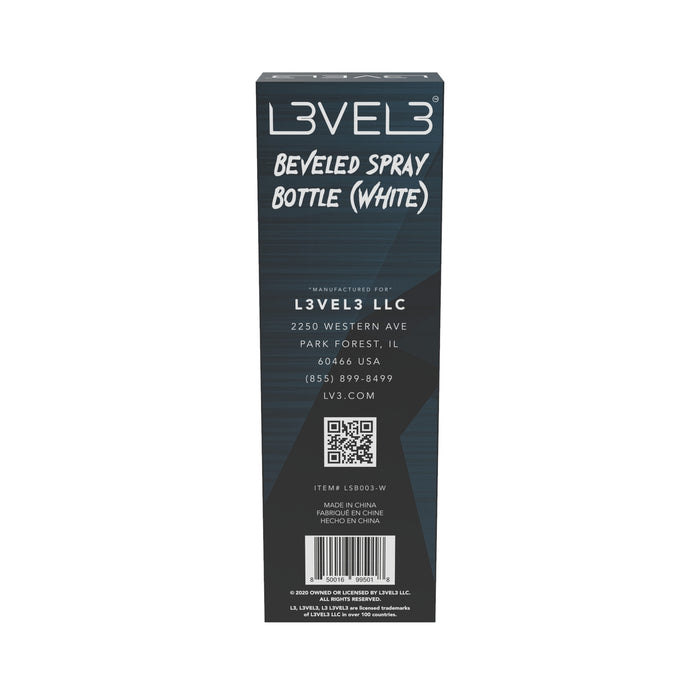 L3VEL3 Beveled Spray Bottle - White 10.14 oz Model #L3-LSB003-W, UPC: 850016995018