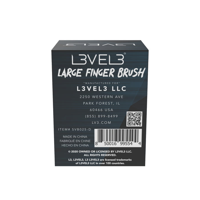 L3VEL3 Barber Large Finger Brush Model #L3-SVB025-D, UPC: 850016995544
