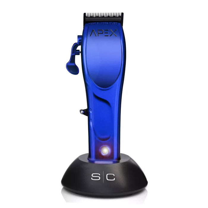STYLECRAFT Apex Professional Super-Torque Motor Modular Blue Metal Cordless Hair Clipper Model #ZZ-SC603, UPC: 810069130361