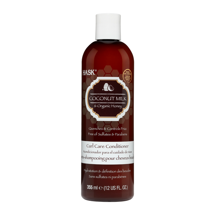 HASK Coconut Milk & Organic Honey Curl Care Conditioner 12.0 Fl.Oz Model #HK-34351, UPC: 071164343517