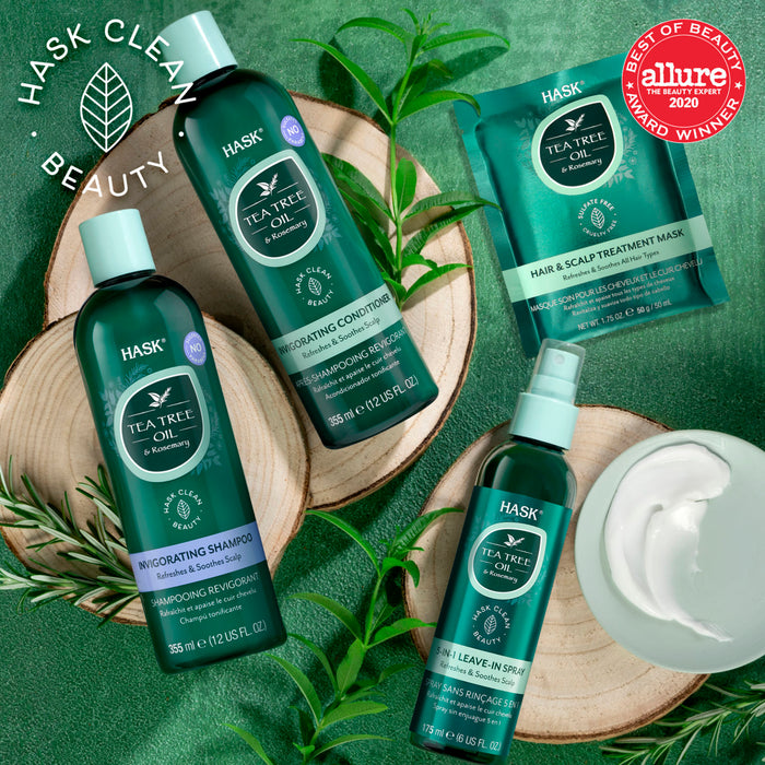 HASK Tea Tree Oil & Rosemary Invigorating Shampoo Model #HK-30111H, UPC: 071164301111