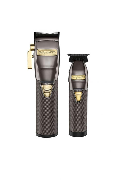 BaByliss PRO LimitedFX Gunmetal Clipper and Trimmer Combo Model #BB-FXHOLPK2GMG, UPC: 074108443939