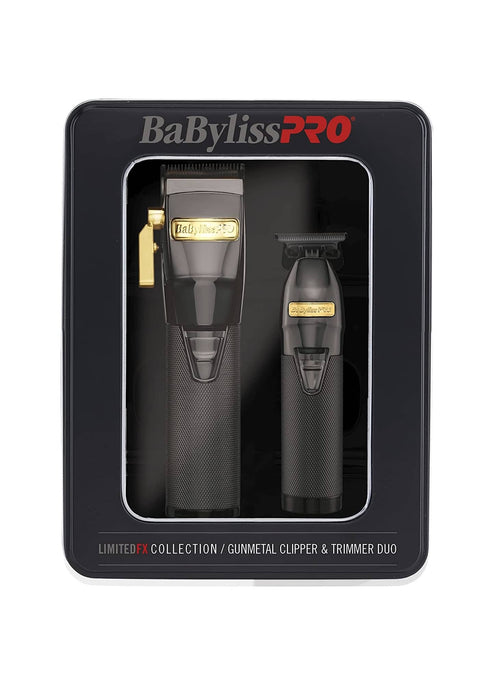 BaByliss PRO LimitedFX Gunmetal Clipper and Trimmer Combo Model #BB-FXHOLPK2GMG, UPC: 074108443939