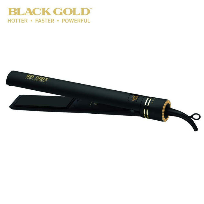 HOT TOOLS 1 1/4" Digital Salon Long Flat Iron Black/Gold: Cp18Bg Model #HO-HT7123BGV2, UPC: 078729071236